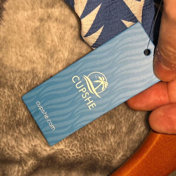 Cupshe Women's Maxi Skirt Size Large Blue and White NWT - Picture 5 of 7